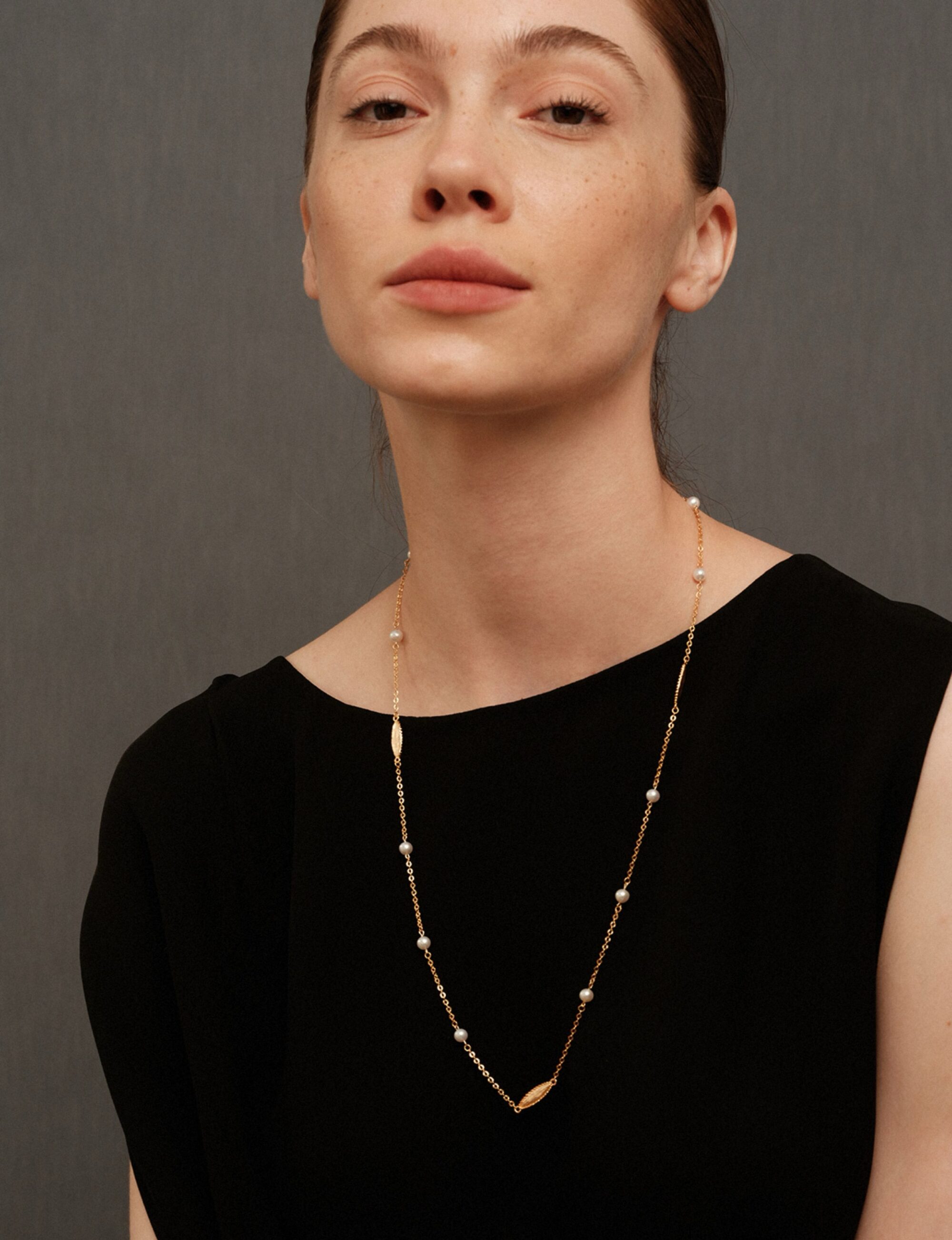 everleaf long pearl necklace