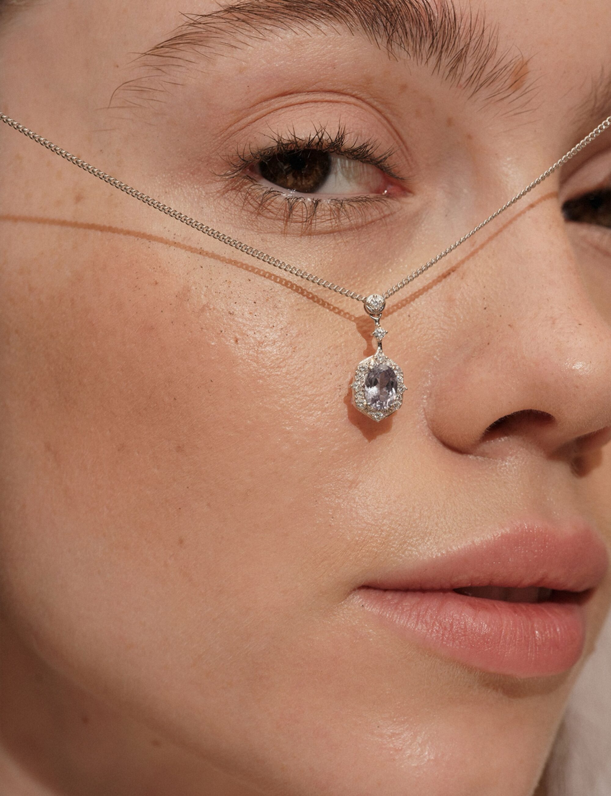 sissi emerald cluster necklace